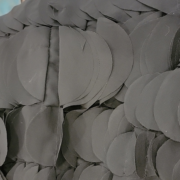 LIQUID Black Sleeveless Rolling Ruffle Dress - Picture 6 of 6